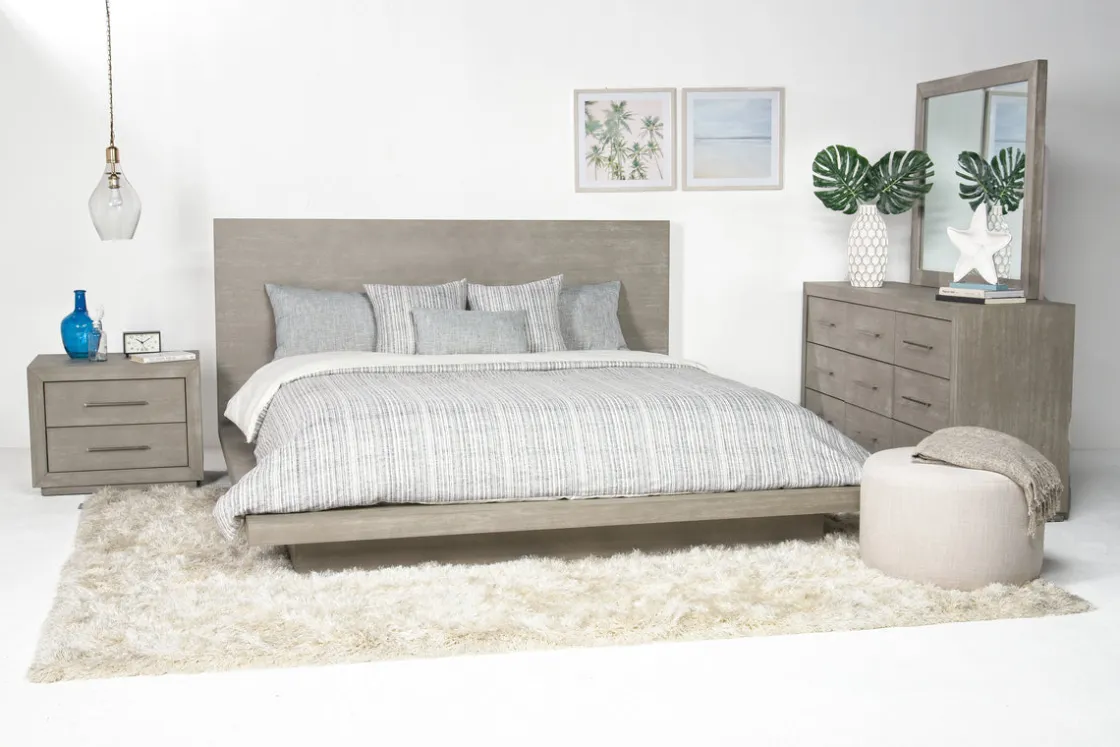 Mor Furniture Melbourne Panel Bed In Mineral, Full