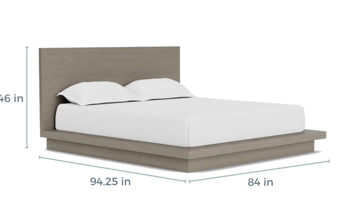 Mor Furniture Melbourne Panel Bed In Mineral, Full