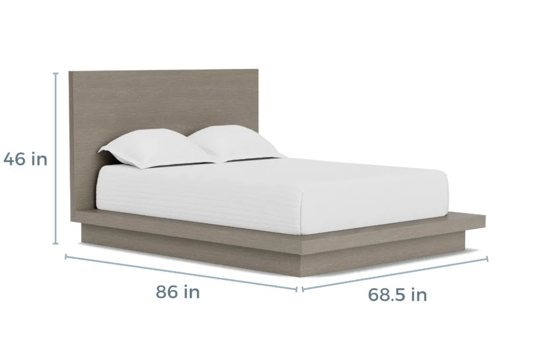 Mor Furniture Melbourne Panel Bed In Mineral, Full