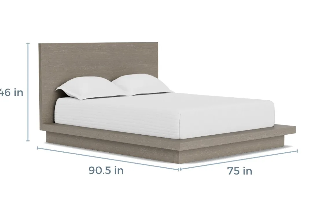 Mor Furniture Melbourne Panel Bed In Mineral, Full