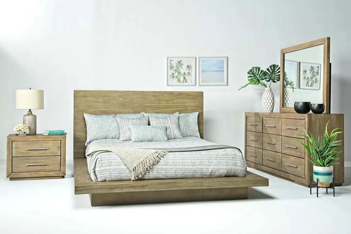 Mor Furniture Melbourne Panel Bed In Mineral, Full
