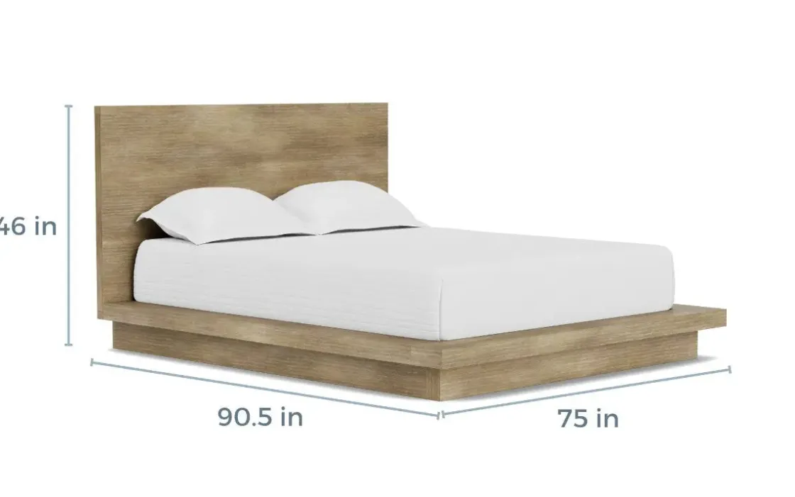 Mor Furniture Melbourne Panel Bed In Mineral, Full