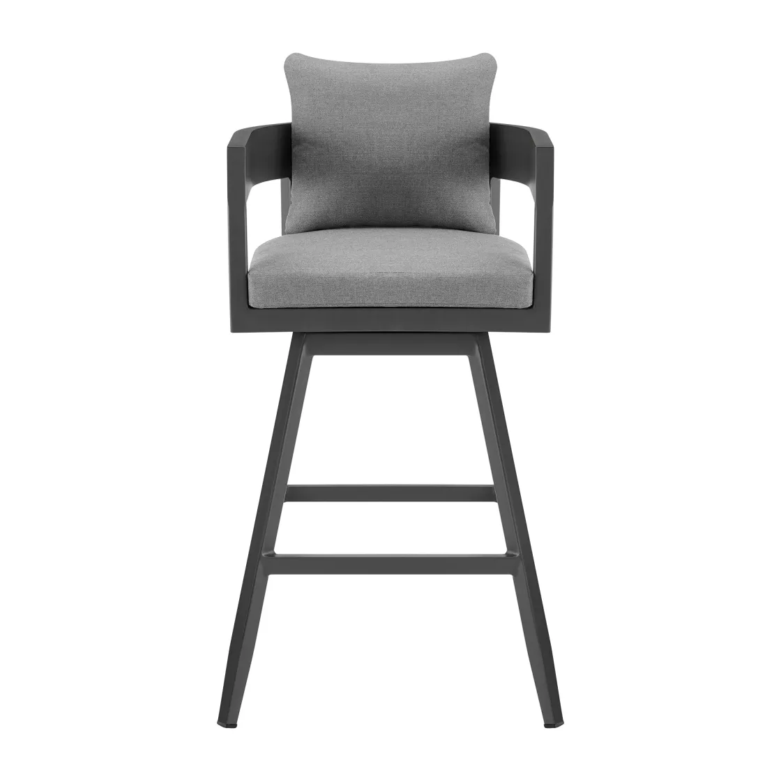 Mor Furniture Menorca Outdoor Swivel Barstool In Dark Gray