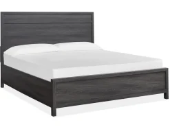Mor Furniture Merrifield Panel Bed, Dresser, Mirror & Nightstand In Pecan Sandy, Twin