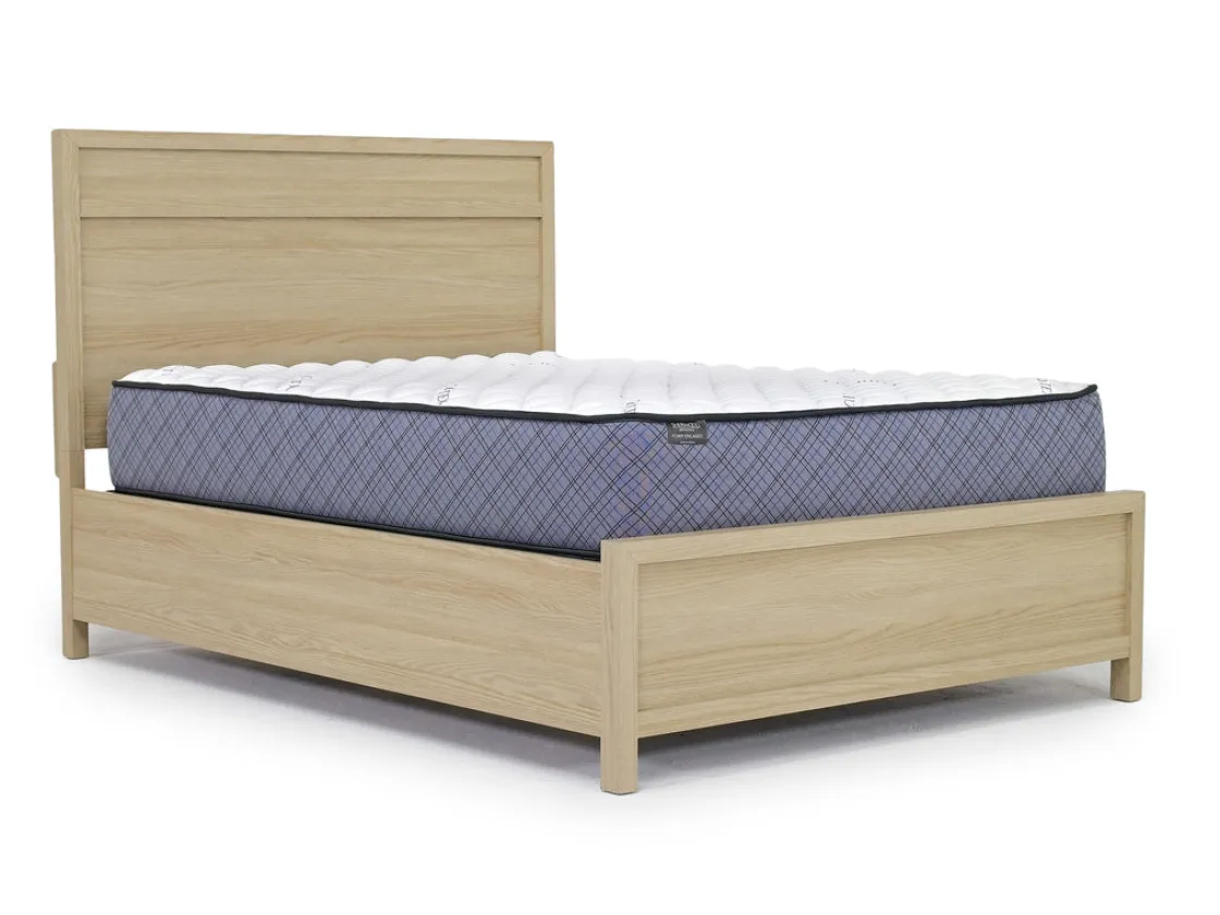 Mor Furniture Merrifield Panel Bed, Dresser, Mirror & Nightstand In Pecan Sandy, Twin
