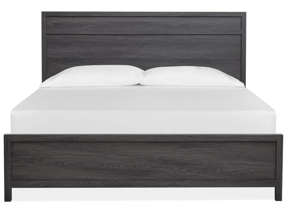 Mor Furniture Merrifield Panel Bed, Dresser, Mirror & Nightstand In Pecan Sandy, Twin