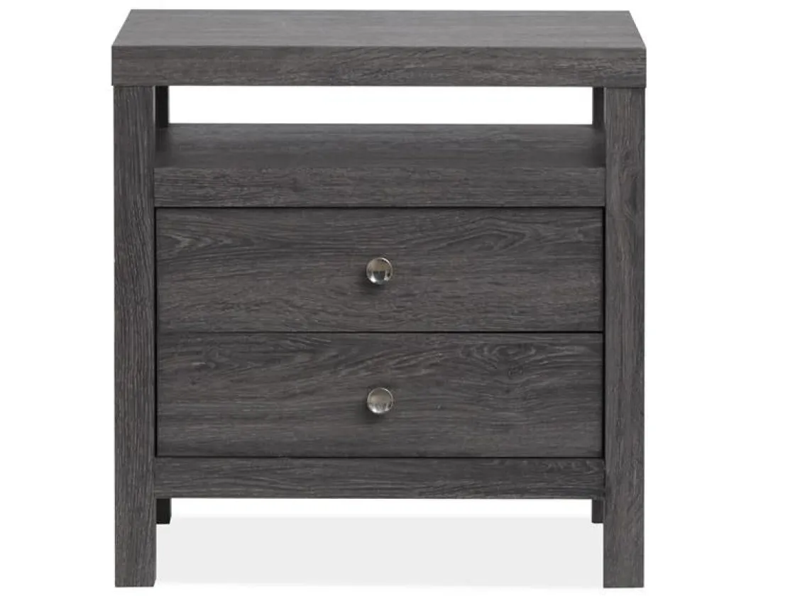 Mor Furniture Merrifield Panel Bed, Dresser, Mirror & Nightstand In Pecan Sandy, Twin