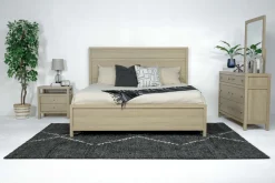 Mor Furniture Merrifield Panel Bed In Pecan Sandy, Twin
