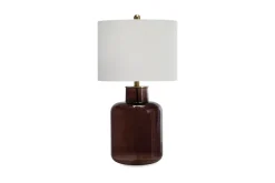 Mor Furniture Mette Table Lamp In Brown/Gold Finish