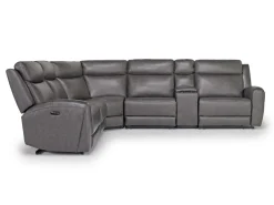 Mor Furniture Mia 6 Piece 2 Power Sectional In Gray