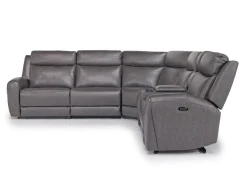 Mor Furniture Mia 6 Piece 2 Power Sectional In Gray