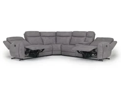Mor Furniture Mia 6 Piece Reclining Sectional In Gray