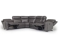 Mor Furniture Mia 6 Piece Reclining Sectional In Gray