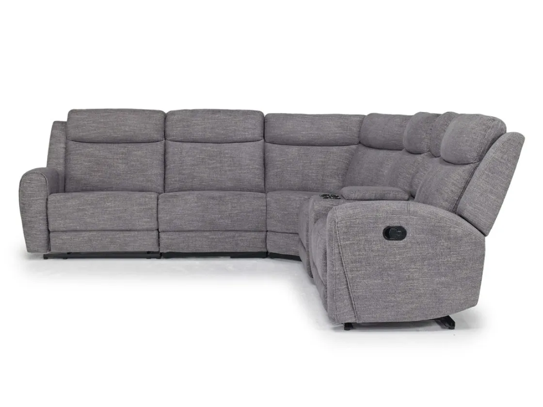Mor Furniture Mia 6 Piece Reclining Sectional In Gray