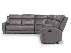 Mor Furniture Mia 6 Piece Reclining Sectional In Gray