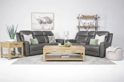 Mor Furniture Mia 2 Power Console Loveseat In Gray