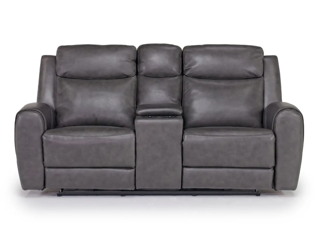 Mor Furniture Mia 2 Power Console Loveseat In Gray