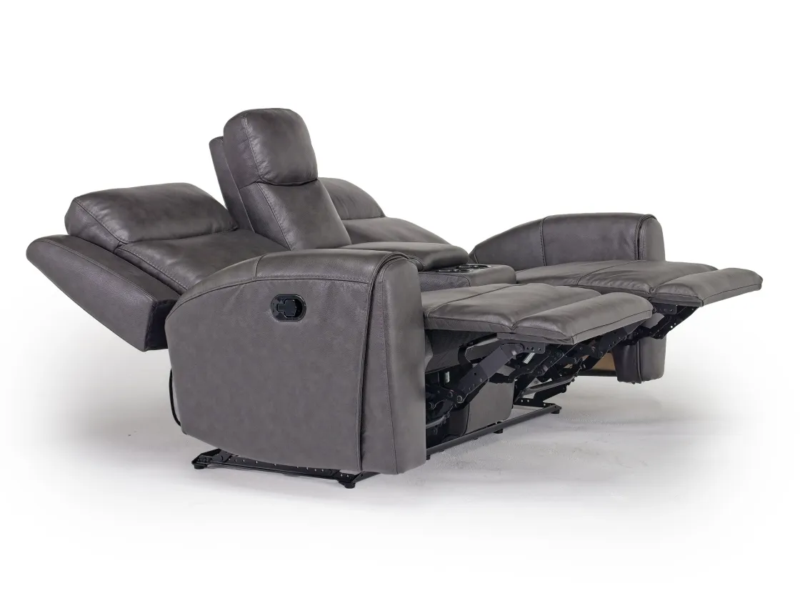 Mor Furniture Mia Reclining Sofa & Console Loveseat In Gray