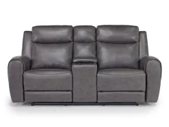 Mor Furniture Mia Reclining Sofa & Console Loveseat In Gray