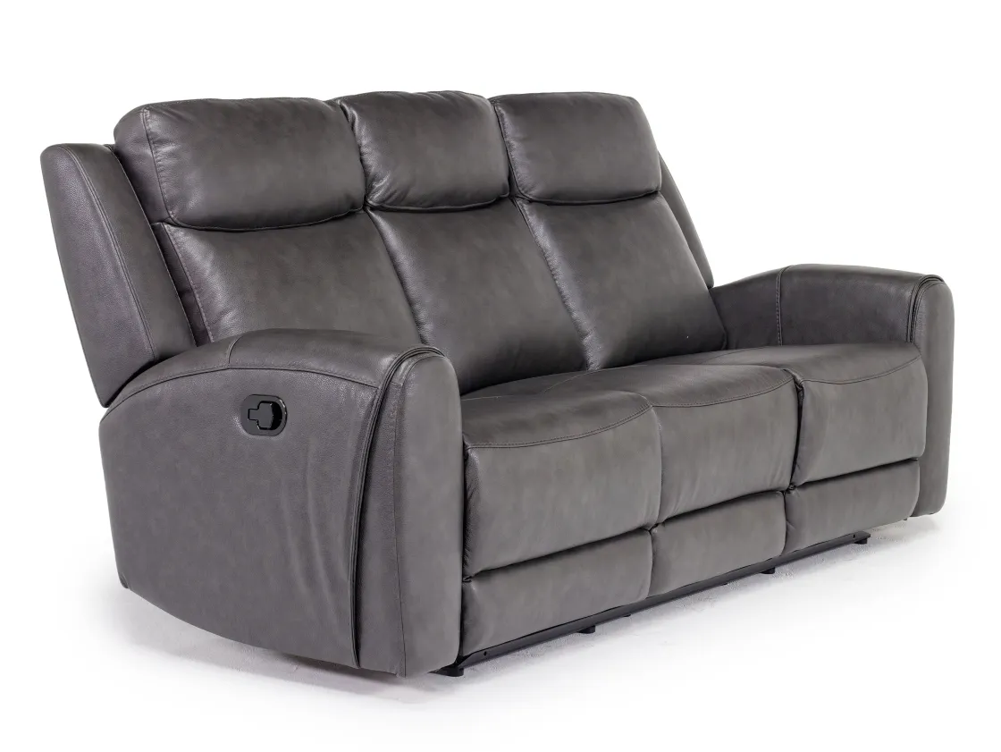 Mor Furniture Mia Reclining Sofa & Console Loveseat In Gray