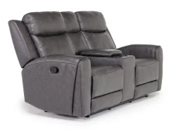 Mor Furniture Mia Reclining Sofa & Console Loveseat In Gray