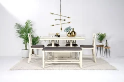 Mor Furniture Miami Adjustable Dining Table, 4 Stools & Bench In