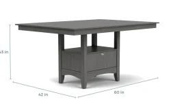 Mor Furniture Miami Adjustable Dining Table In Gray