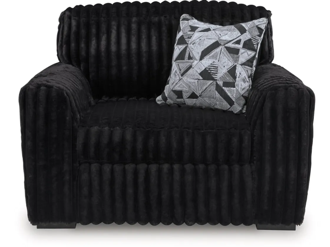 Mor Furniture Midnight Madness Chair In Onyx