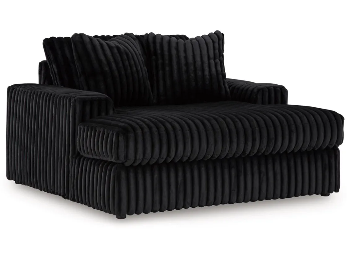 Mor Furniture Midnight Madness Chaise In Onyx