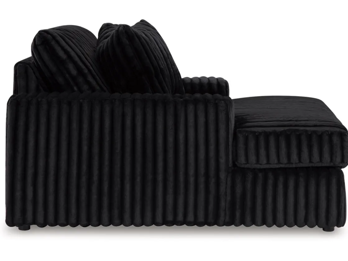 Mor Furniture Midnight Madness Chaise In Onyx