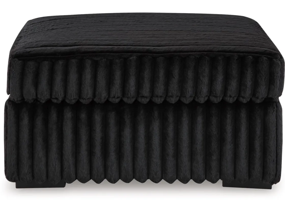 Mor Furniture Midnight Madness Ottoman In Onyx