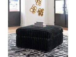 Mor Furniture Midnight Madness Ottoman In Onyx