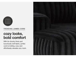 Mor Furniture Midnight Madness Ottoman In Onyx