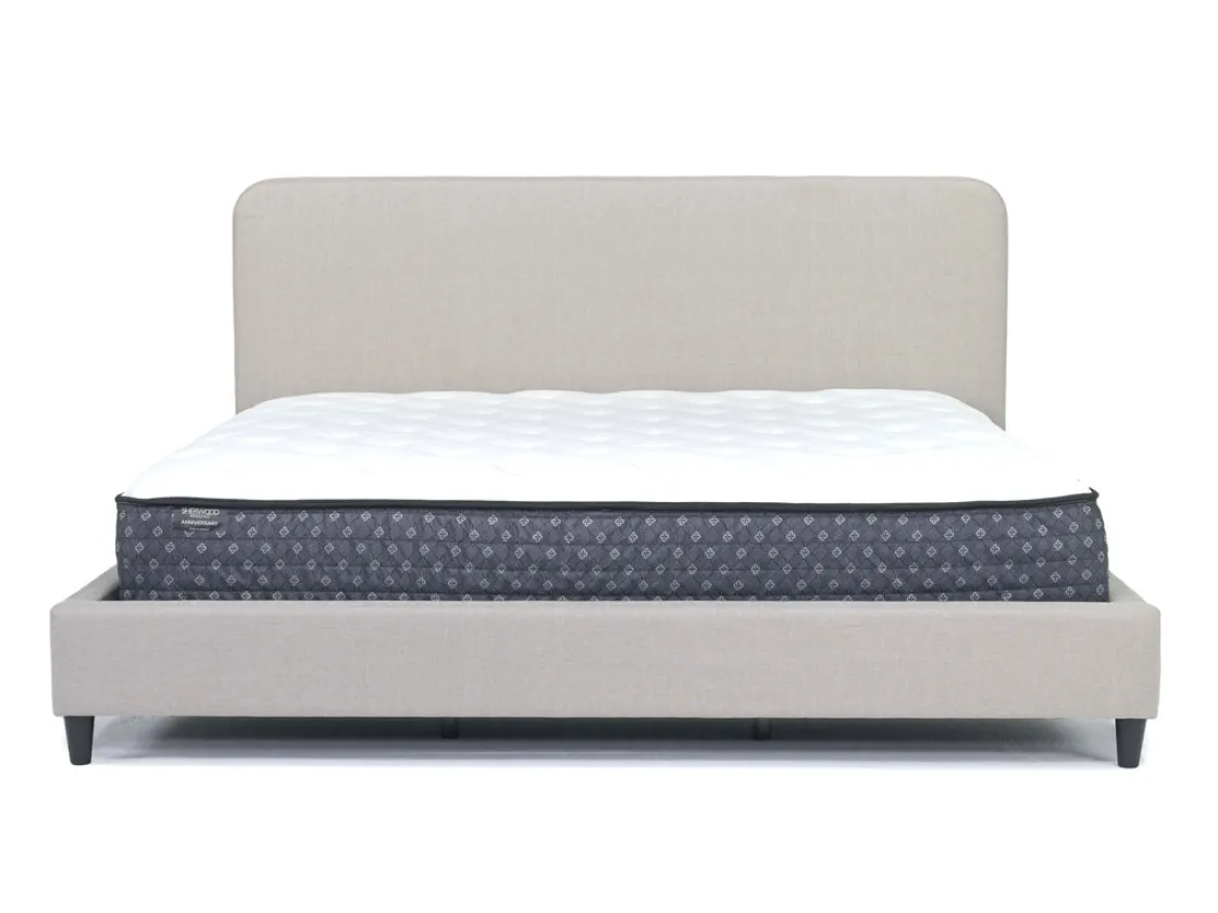 Mor Furniture Modern Upholstered Panel Bed In Sand, Twin