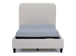 Mor Furniture Modern Upholstered Panel Bed In Sand, Twin