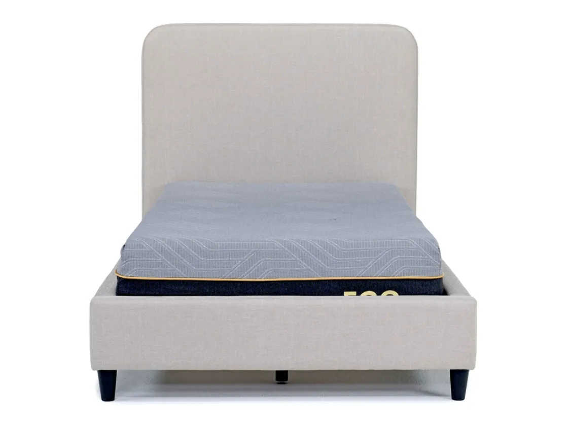 Mor Furniture Modern Upholstered Panel Bed In Sand, Twin
