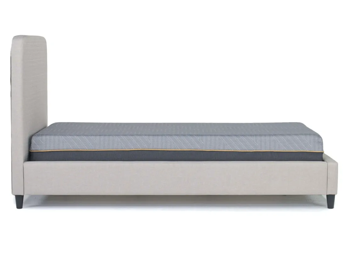 Mor Furniture Modern Upholstered Panel Bed In Sand, Twin