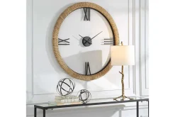 Mor Furniture Montecito Wall Clock In Brown