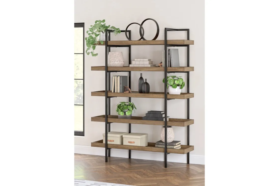 Mor Furniture Montia Bookcase In Brown/Gray