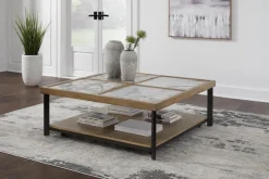 Mor Furniture Montia Coffee Table In Brown/Black/Gray