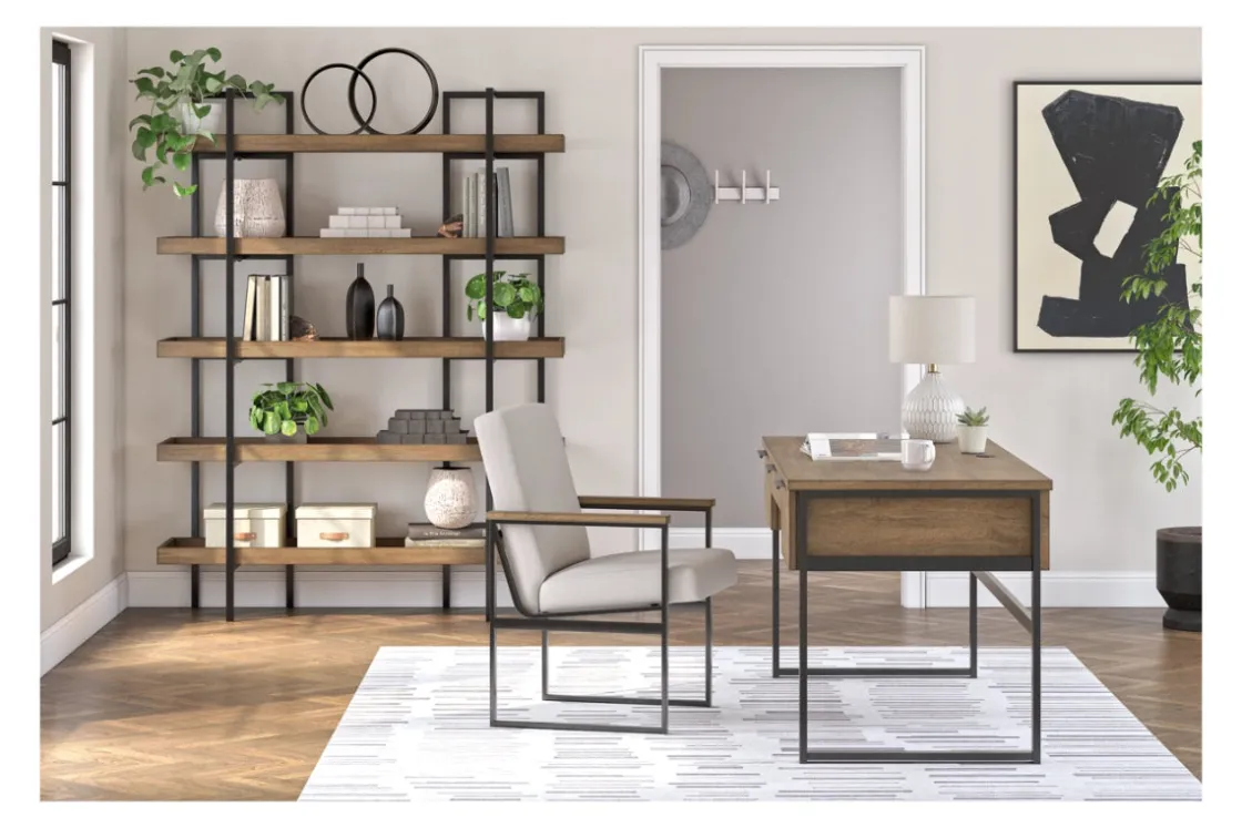 Mor Furniture Montia Office Desk In Brown/Gray