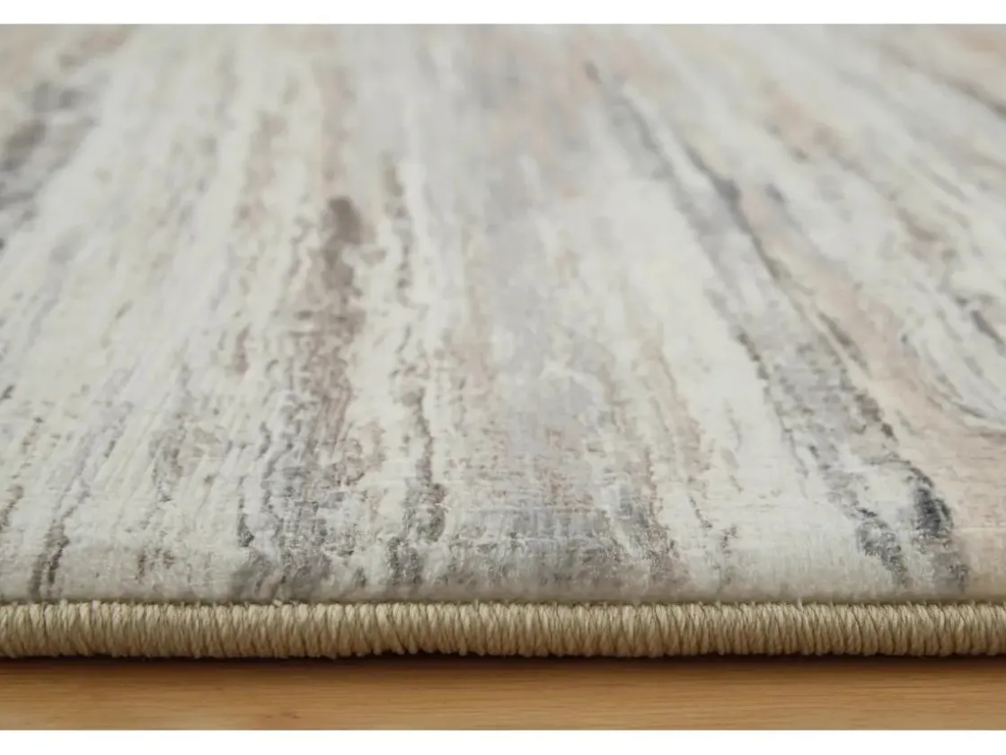 Mor Furniture Nace Abstract Rug In Gray/Taupe/White, 5’ X 7’