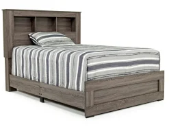 Mor Furniture Naialyn Bookcase Bed, Dresser, Mirror & Nightstand In , Full