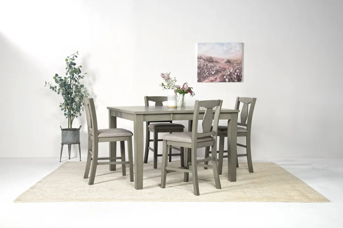 Mor Furniture Napa Counter Height Extendable Dining Table & 4 Stools In Brown