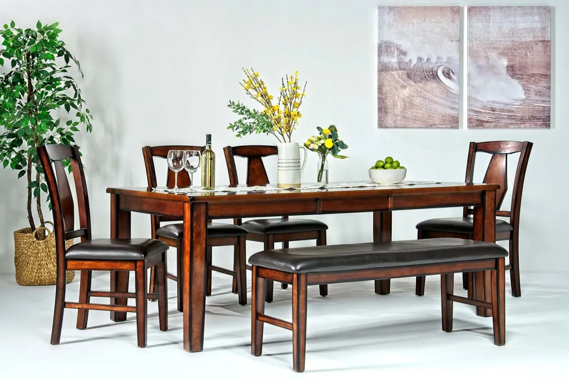 Mor Furniture Napa Dining Bench In Brown