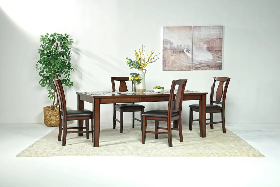 Mor Furniture Napa Extendable Dining Table & 4 Chairs In Brown