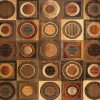 Mor Furniture Napa Ridge Rug In Brown Circles, 5’ X 8’