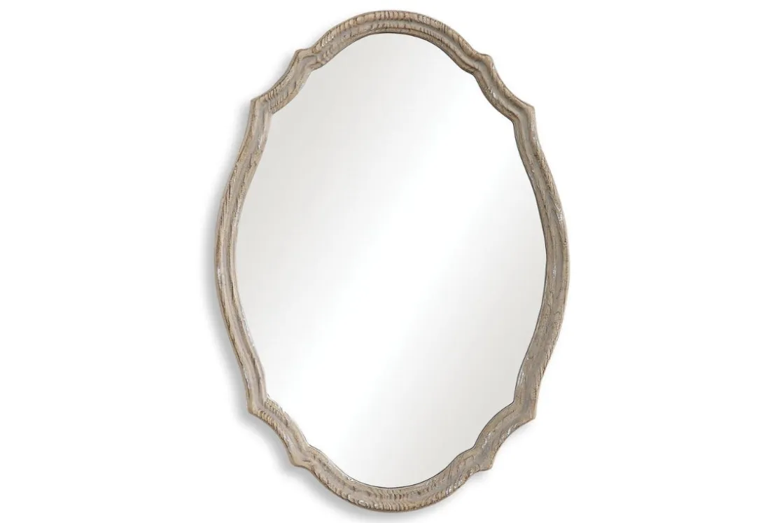 Mor Furniture Natural Accent Mirror In Brown