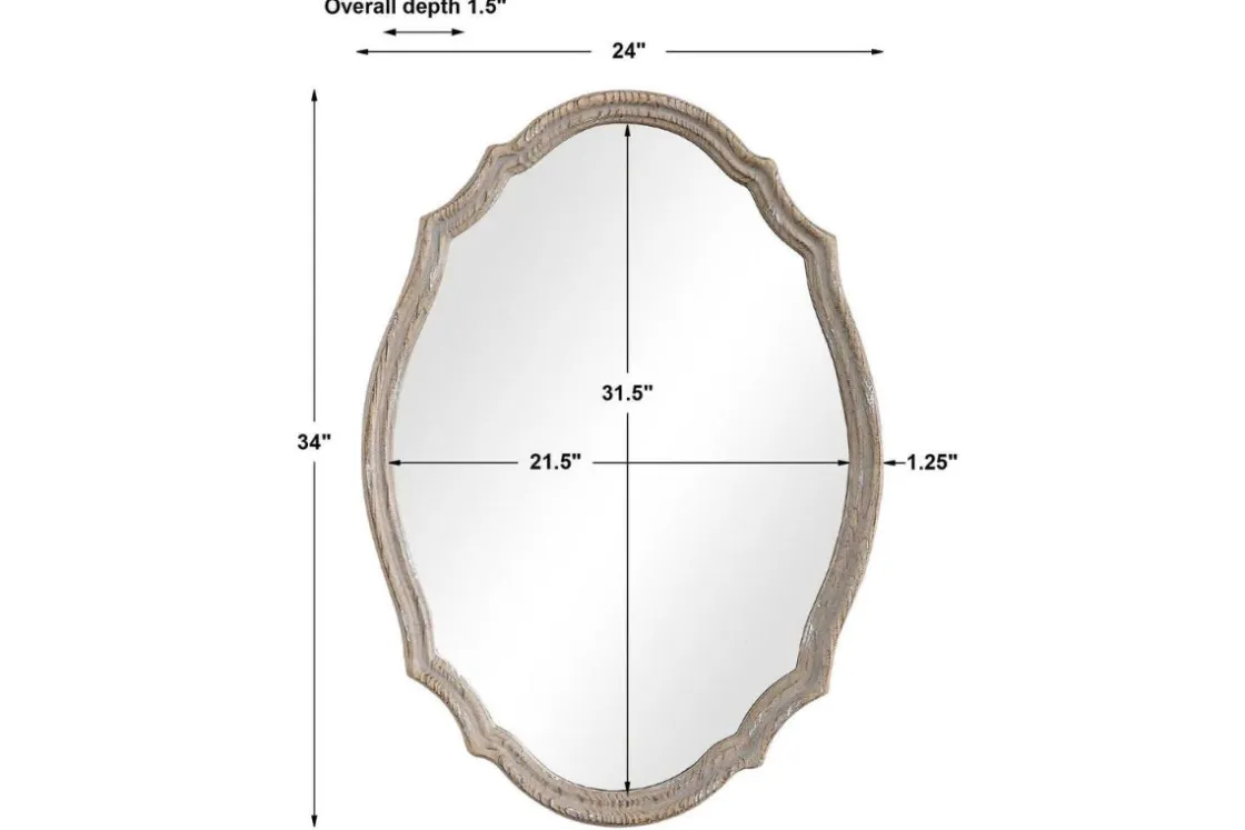 Mor Furniture Natural Accent Mirror In Brown