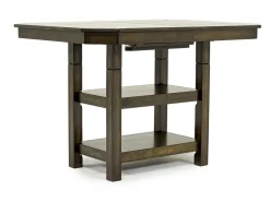 Mor Furniture New Haven Adjustable Height Extendable Dining Table In Brown
